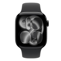Вживані Apple Watch Series 11 GPS 42mm Jet Black Aluminum Case with Black Sport Band - S/M (MEQT4)
