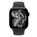 Apple Watch Series 11 GPS 46mm Jet Black Aluminium Case with Black Sport Band M/L MEUX4