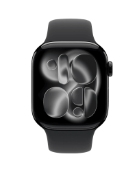 Apple Watch Series 11 GPS 46mm Jet Black Aluminium Case with Black Sport Band M/L MEUX4