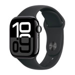 Apple Watch Series 10 GPS 46mm Jet Black Aluminum Case with Black Sport Band (M/L) (MWWQ3)