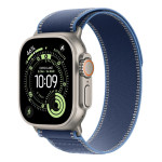 Apple Watch Ultra 3 GPS + LTE 49mm Natural Titanium Case with Blue Trail Loop - M/L (MEWU4)